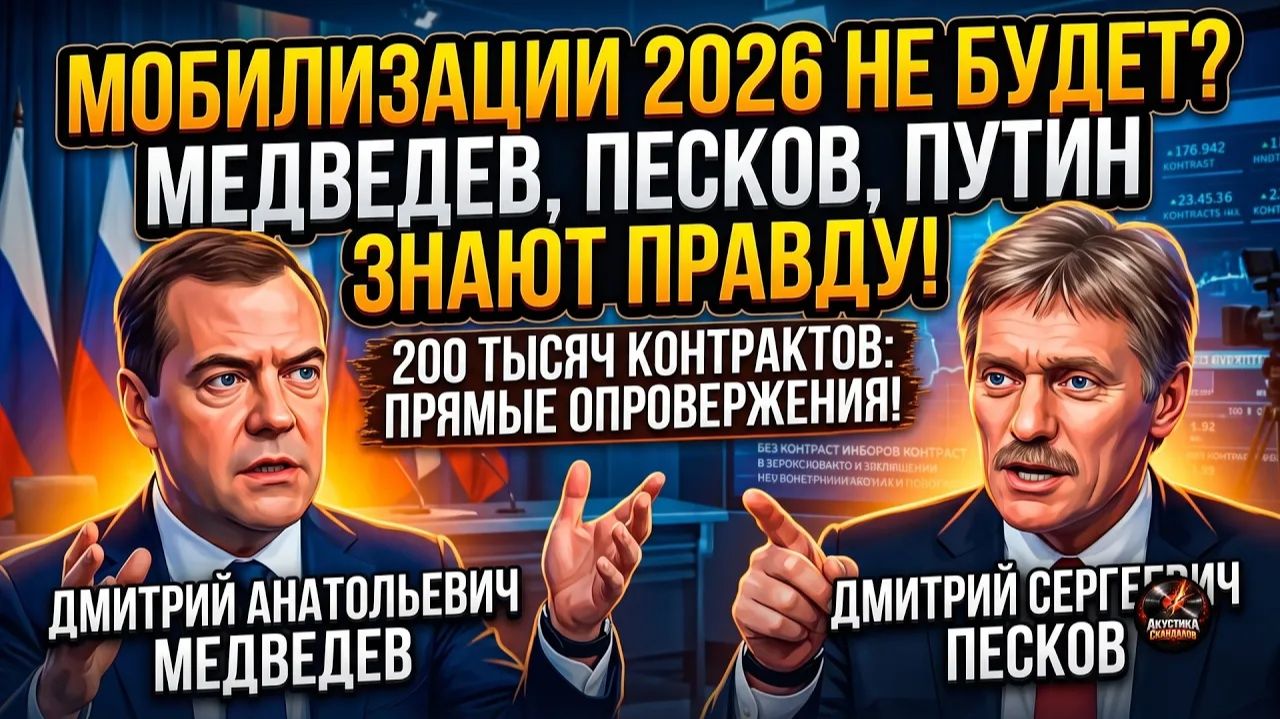 Шок. Новая мобилизация осенью 2026? Песков и Медведев жестко ответили всем