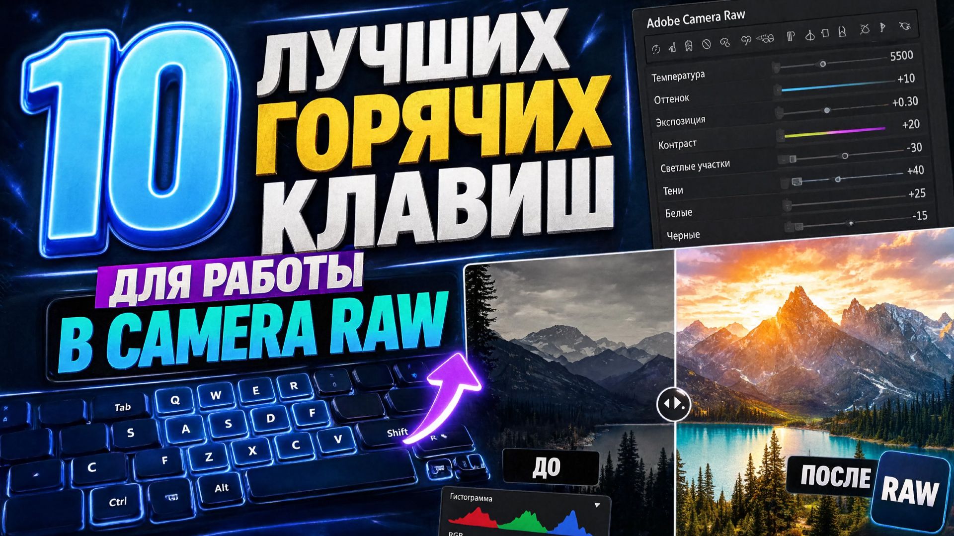 10 лучших горячих клавиш для работы в Camera Raw