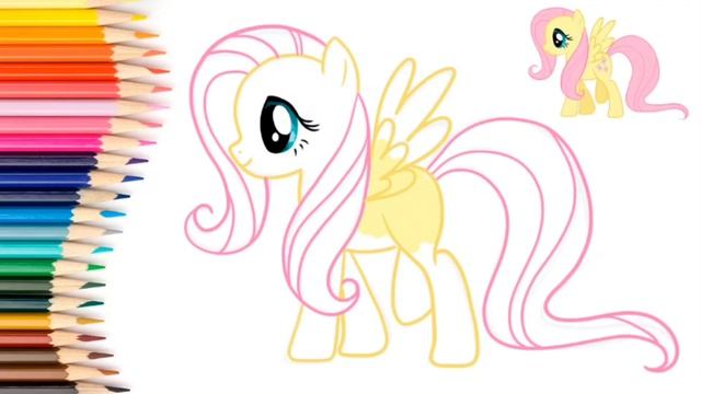 ФЛАТТЕРШАЙ/Как нарисовать ПОНИ Флаттершай /Рисуем пони из мультика My Little Pony/ Раскраска пони