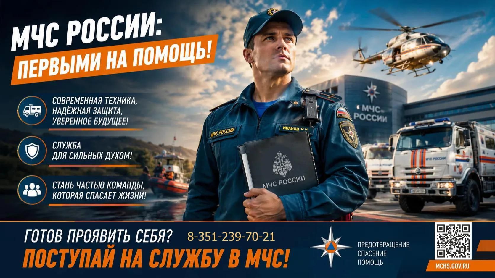 Поступай на службу в МЧС России
