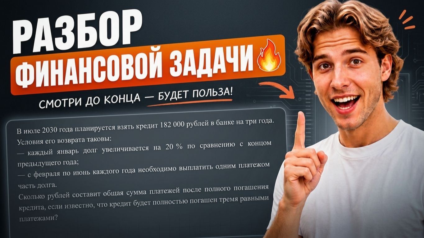 ЕГЭ 2027: ФИНАНСОВАЯ ЗАДАЧА 🔥 Разбираем кредит из ФИПИ | TutorOnline