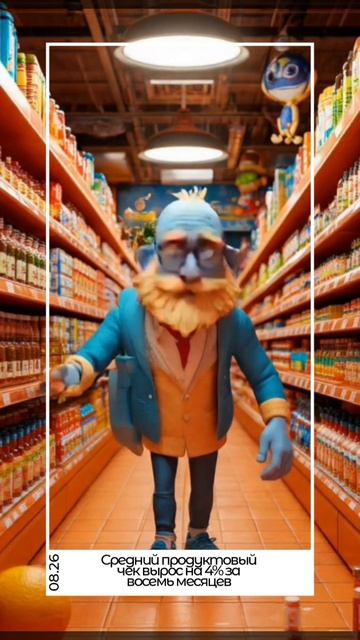 Средний продуктовый чек вырос на 4% за восемь месяцев