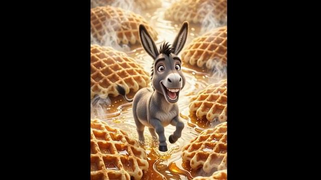 Ослик и вафельки