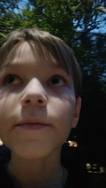 показал лицо