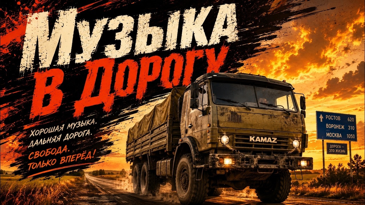 Дорога без конца Дальнобойный плейлист Километры под ритм За рулём нельзя грустить Лучший сборник