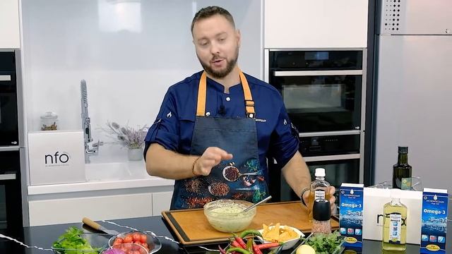 Гуакамоле с NFO Омега-3 со вкусом лимона и томатно-чесночный сальсой