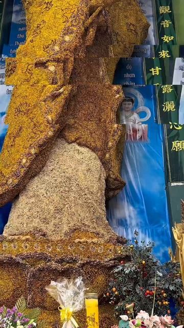 Эту статую собрали из сотен тысяч живых цветов 🌼Хватило бы у вас терпения? #вьетнам #далат