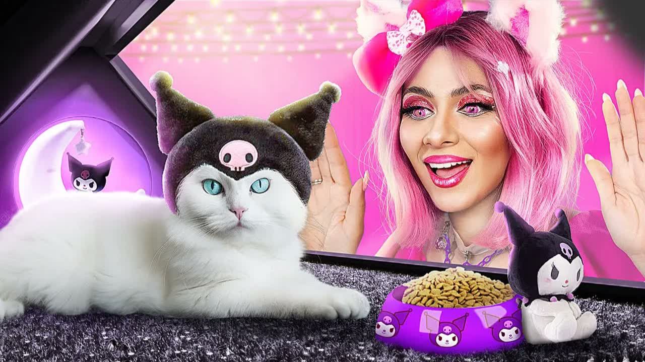 Розовый Vs черный челлендж! Хорошая собака Vs плохая кошка