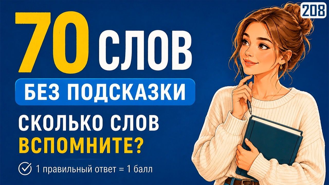 Сможете назвать эти 70 слов по-английски?