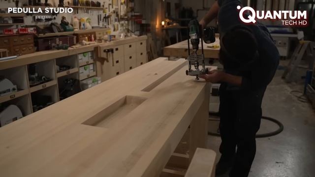 Мужчина создает ЛУЧШИЙ столярный верстак пошагово | от @Pedulla Studio