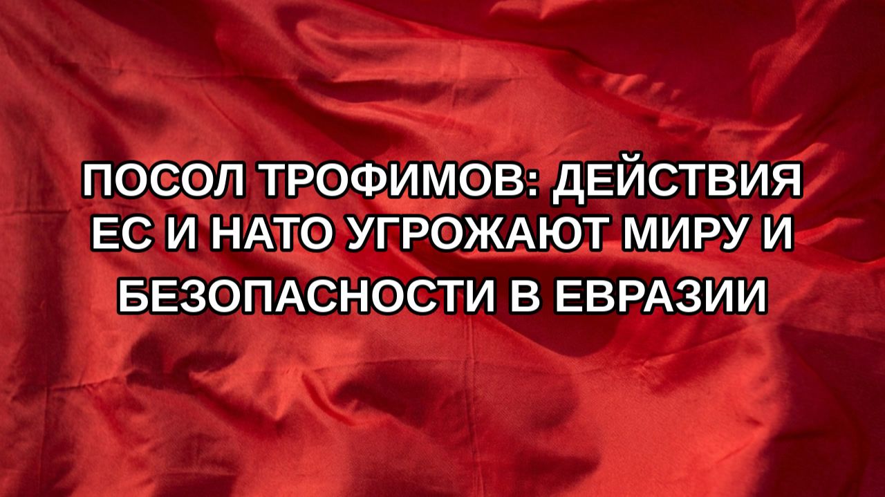 Посол Трофимов: действия ЕС и НАТО угрожают миру и безопасности в Евразии