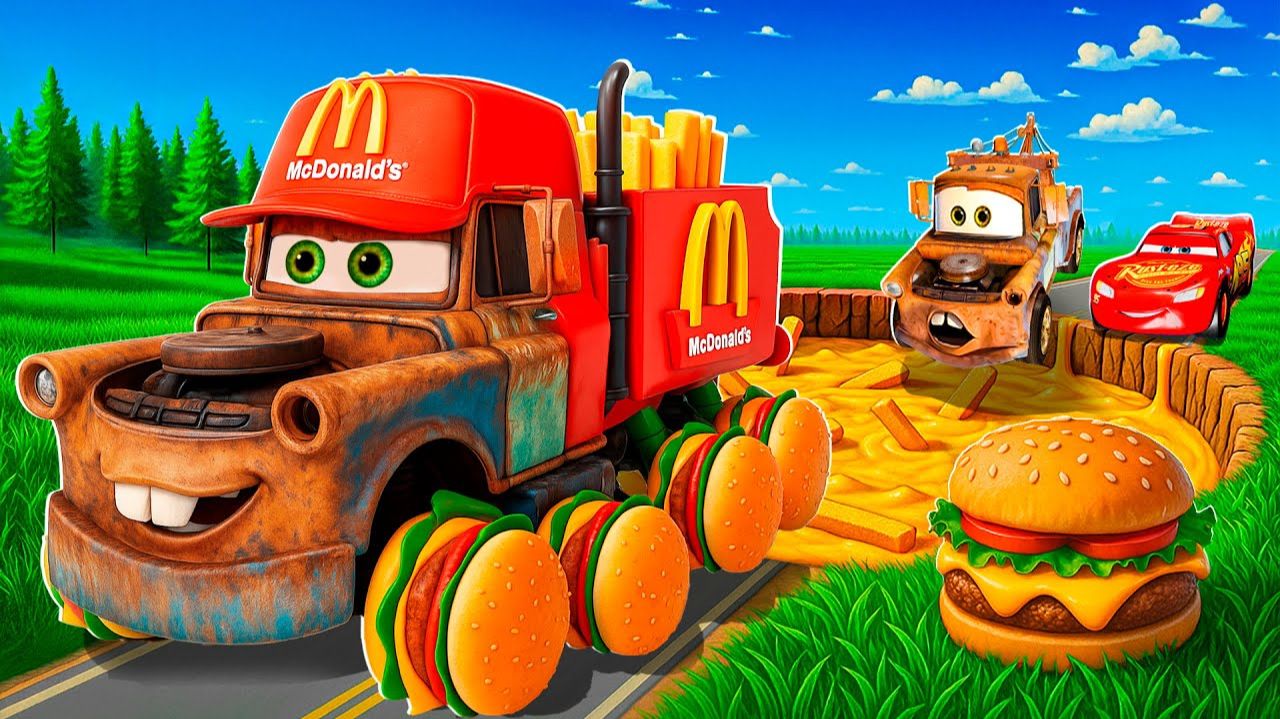 Машинки для детей Маккуин и Мэтр во ФРИТЮРНИЦЕ 🍟