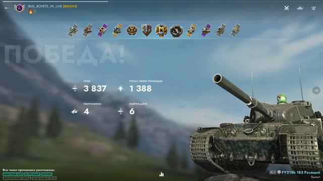 Медаль мастера на FV215 183