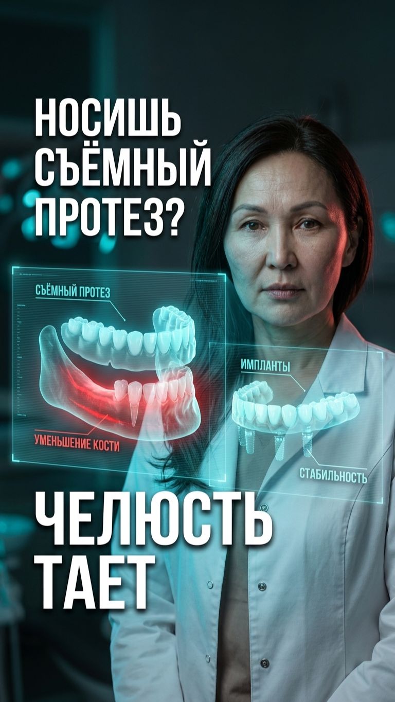 🦷 Съёмный протез разрушает челюсть — как это происходит и что делать