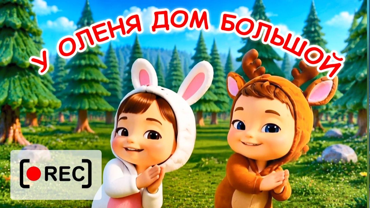 У оленя дом большой 🎶 Музыкальная мульт-игра для малышей. Наше всё [rec] ✨