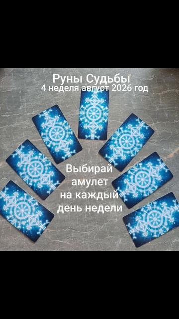 Выбирай амулет на каждый день 4 недели августа 2026 г.✨🌈✨Руны Судьбы! #разум #чувства #душа #дела