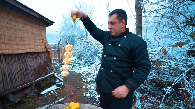Фрукты в тандури с нутеллой