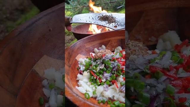 Рыбные котлеты из леса. Готовка на костре