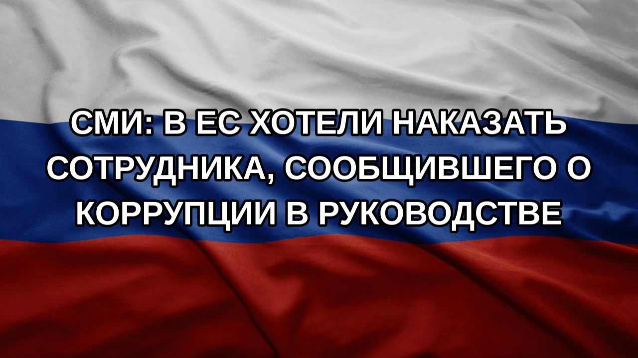 СМИ: в ЕС хотели наказать сотрудника, сообщившего о коррупции в руководстве