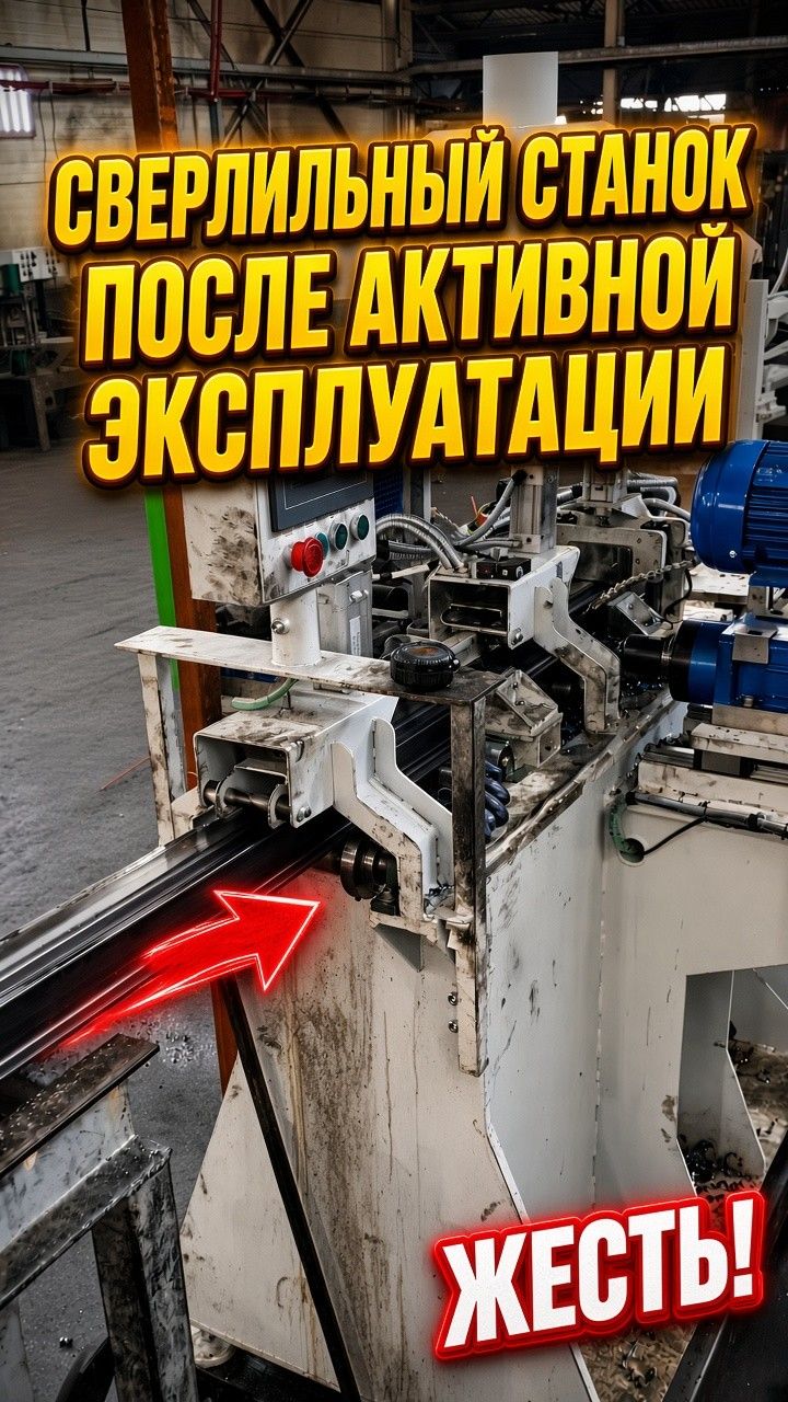 Как выглядит сверлильный станок после активной эксплуатации?