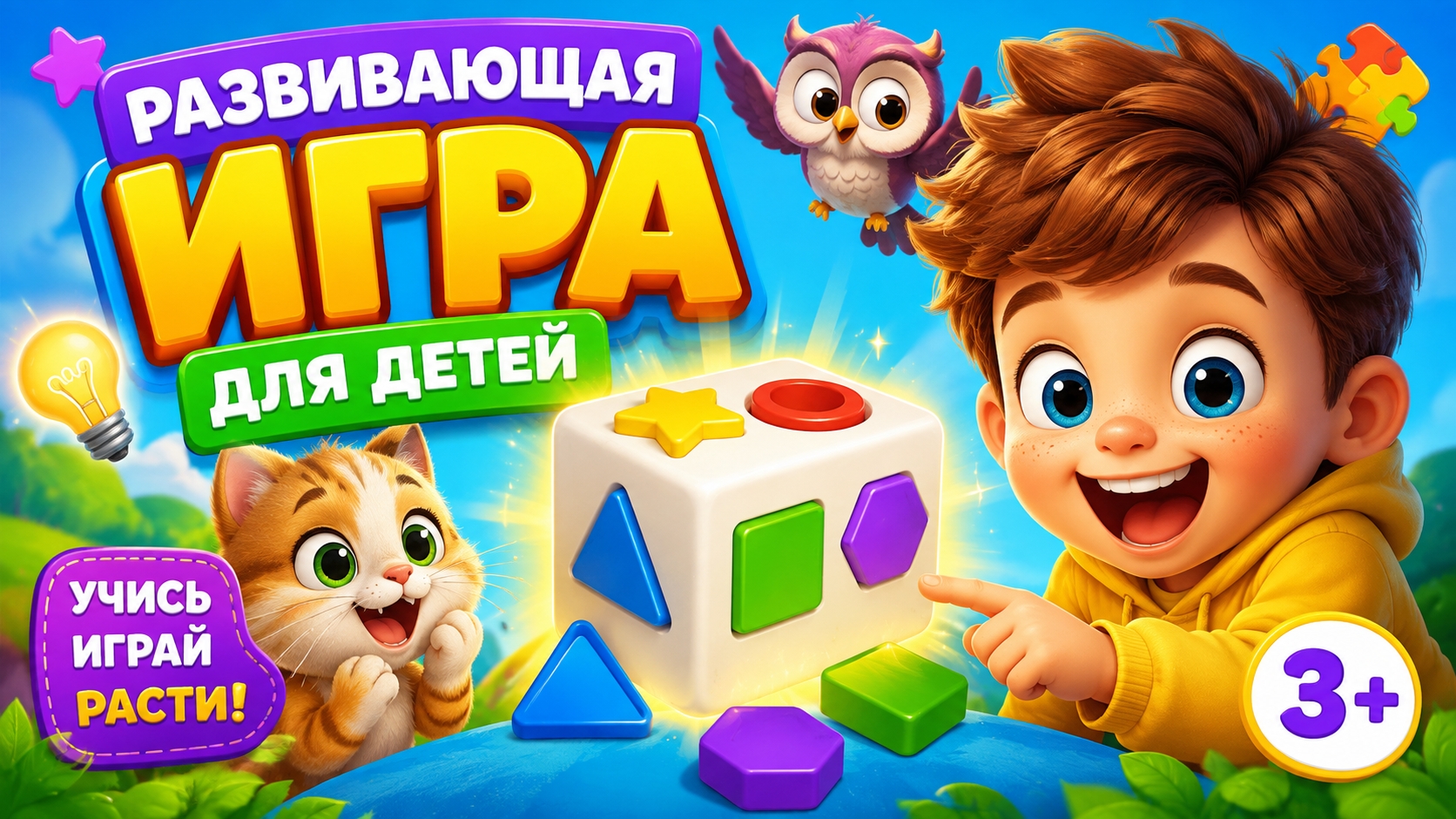 Развивающая игра для детей 3+: учимся, играем и познаём мир весело вместе с друзьями каждый день!