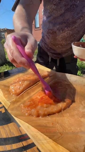 Мясные конвертики на гриле.