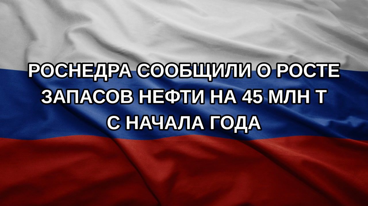 Роснедра сообщили о росте запасов нефти на 45 млн т с начала года