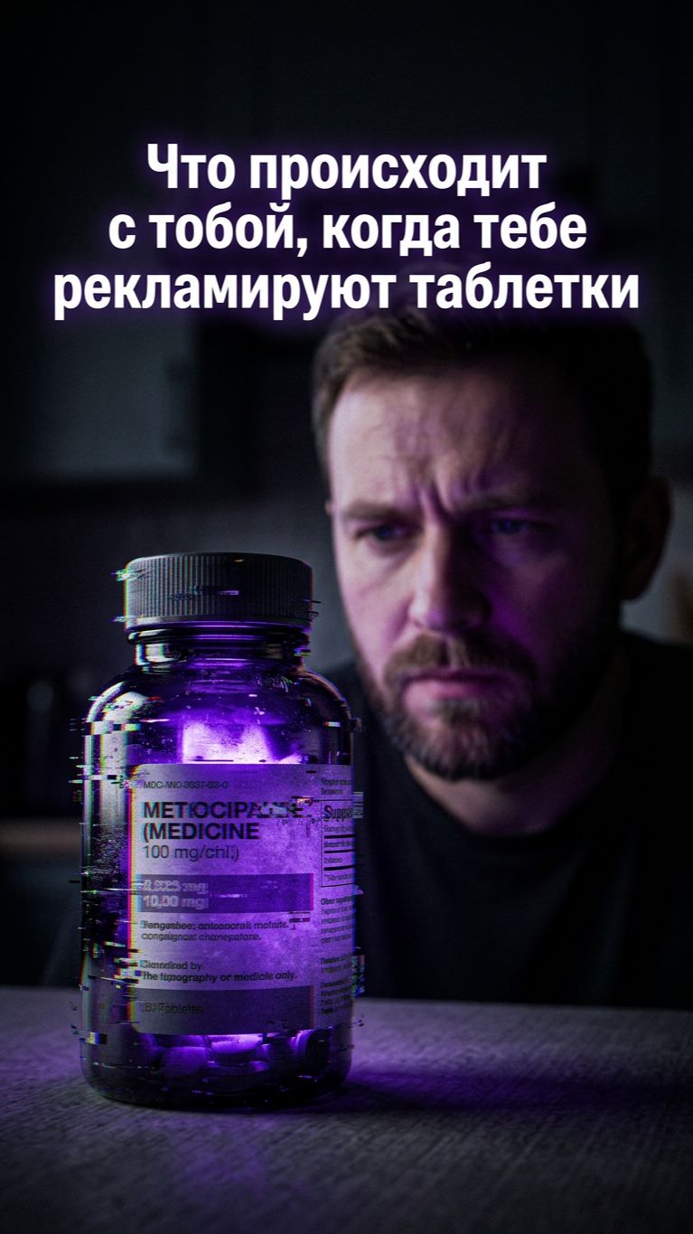 Что происходит с тобой, когда тебе рекламируют таблетки.