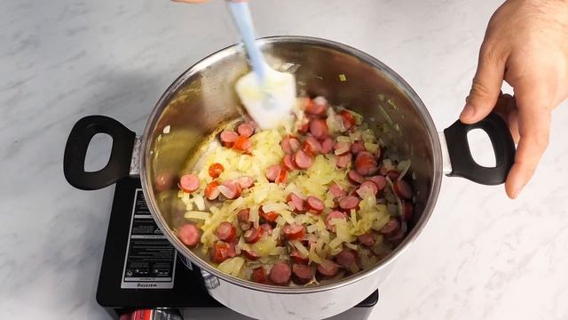 Томатный суп с колбасками — быстрый и вкусный рецепт супа для всей семьи.mp4