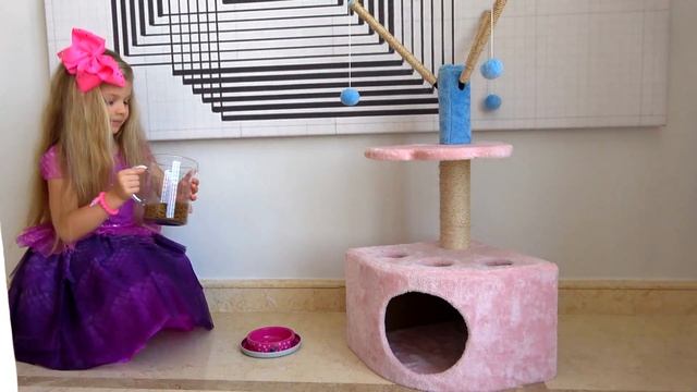 Diana And Her Morning Routine With A Kitten