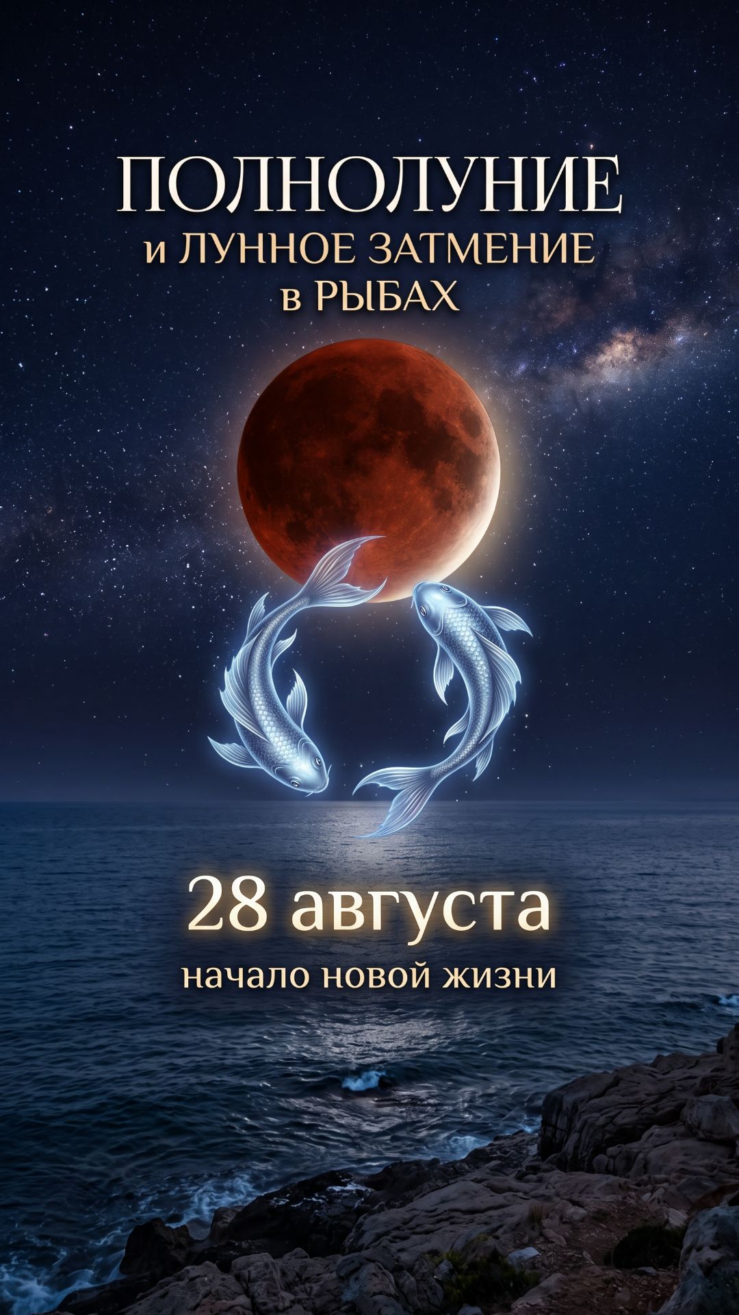 Жизнь больше не будет прежней: что произойдет 28 августа? 🌒 #затмениеврыбах #астрология #полнолуние