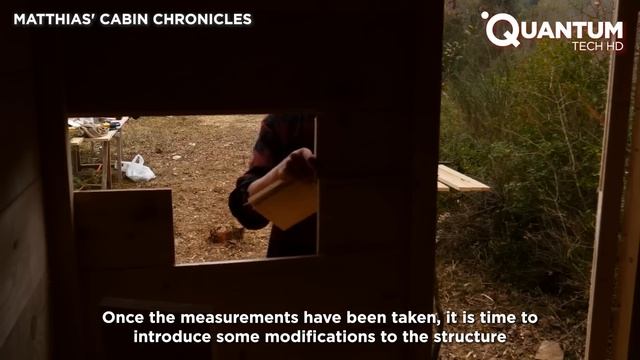 Мужчина строит потрясающий деревянный домик в лесу с начала до конца | от @Matthias' Cabin Chronicle