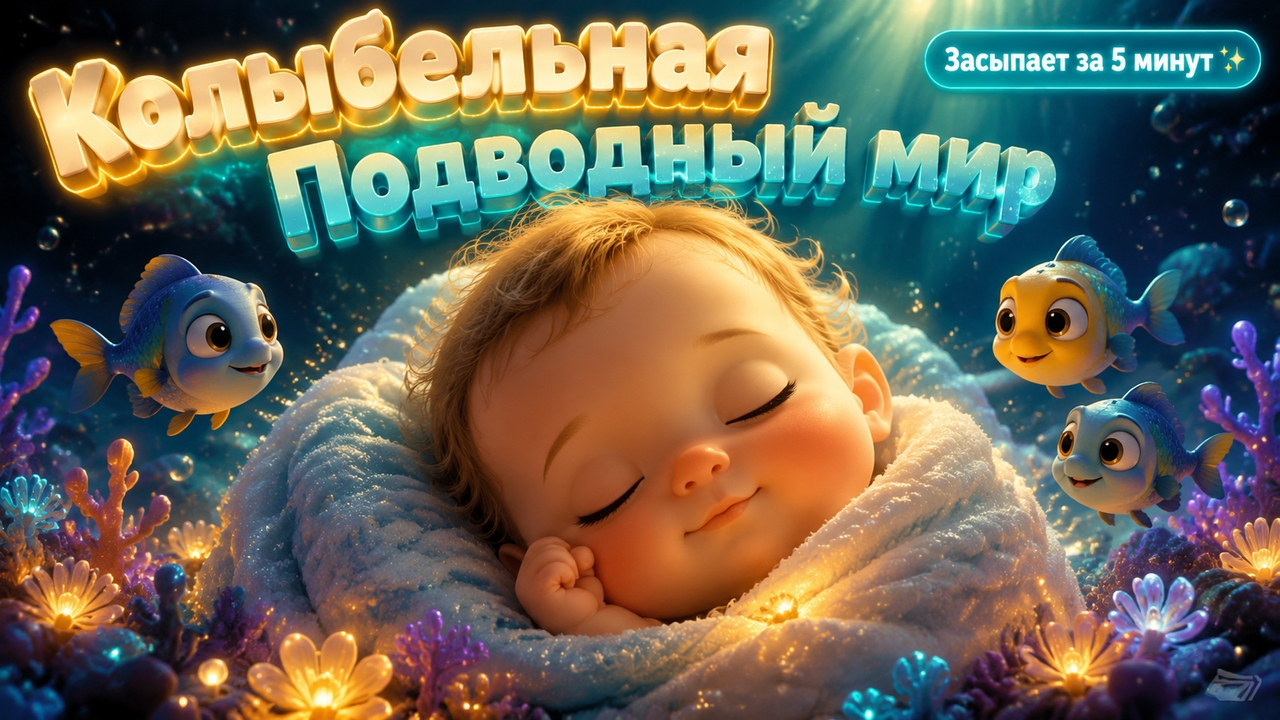 Колыбельная про подводный мир 🐠 Спи, моя рыбка | Засыпание для малышей и младенцев