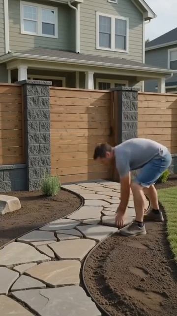 Отличные идеи для ландшафтного дизайна дома и дачи #дизайн #diy #ремонт #строительство #интерьер