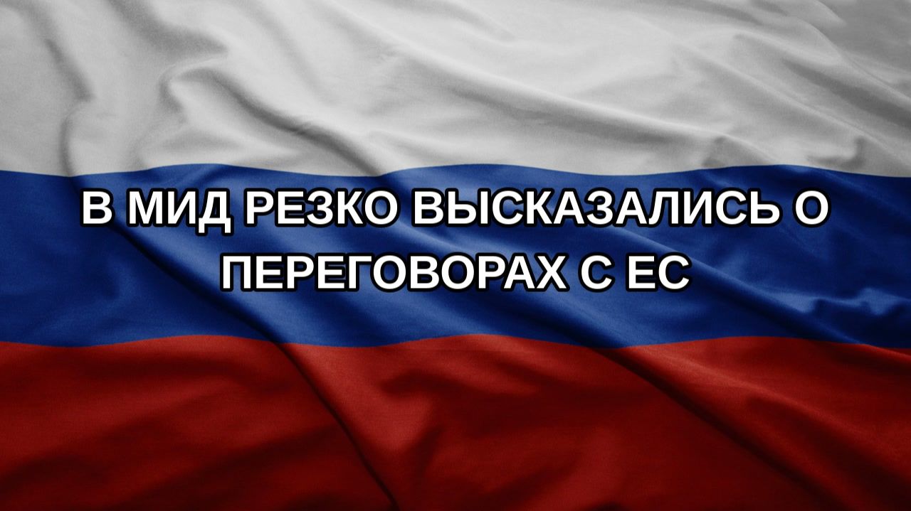 В МИД резко высказались о переговорах с ЕС