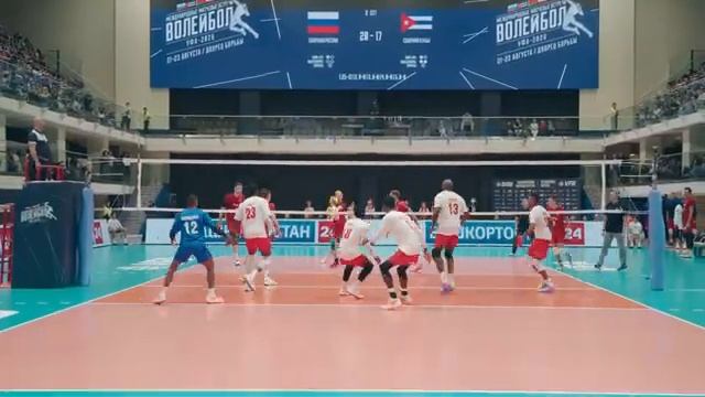 Матч Россия Куба с первого ряда