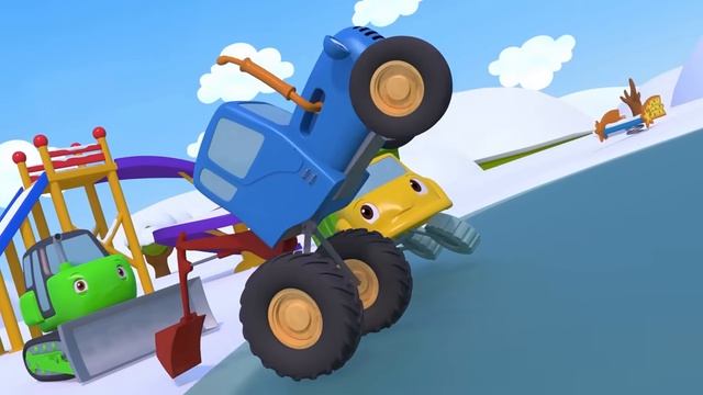 Детский мультфильм. Синий трактор и бульдозер