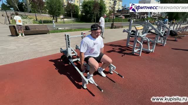 Техника выполнения упражнений Приседания, Становая тяга, Шраги на универсальном уличном тренажере
