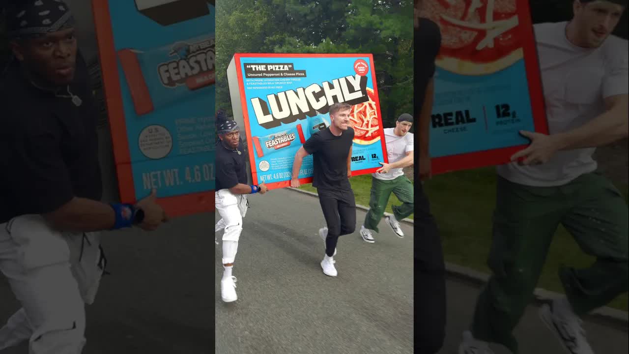 Бегу с Большим и Большим Lunchly (Мистер Бист | Mr. Beast | Mr.Beast)