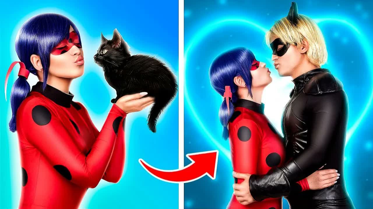 Вампир и Леди Баг! Строим секретный вампирский домик для котенка