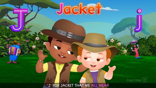 Учить английский весело  Буква J  Фонетика и обучение словам ChuChu TV для дошкольников