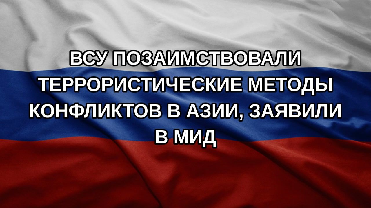 ВСУ позаимствовали террористические методы конфликтов в Азии, заявили в МИД