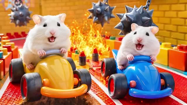 Пушистик и его товарищи по команде в лабиринте 🐹😊 Приключения хомячка