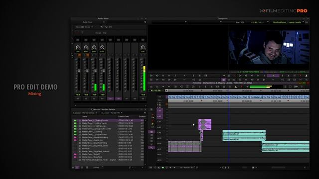 Lesson 55- Pro Edit Demo- Mixing – Film Editing Pro