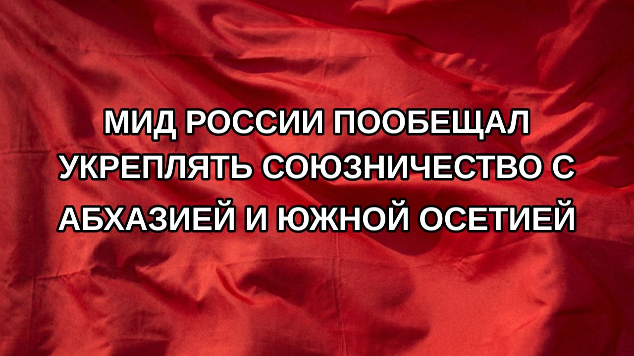 МИД России пообещал укреплять союзничество с Абхазией и Южной Осетией