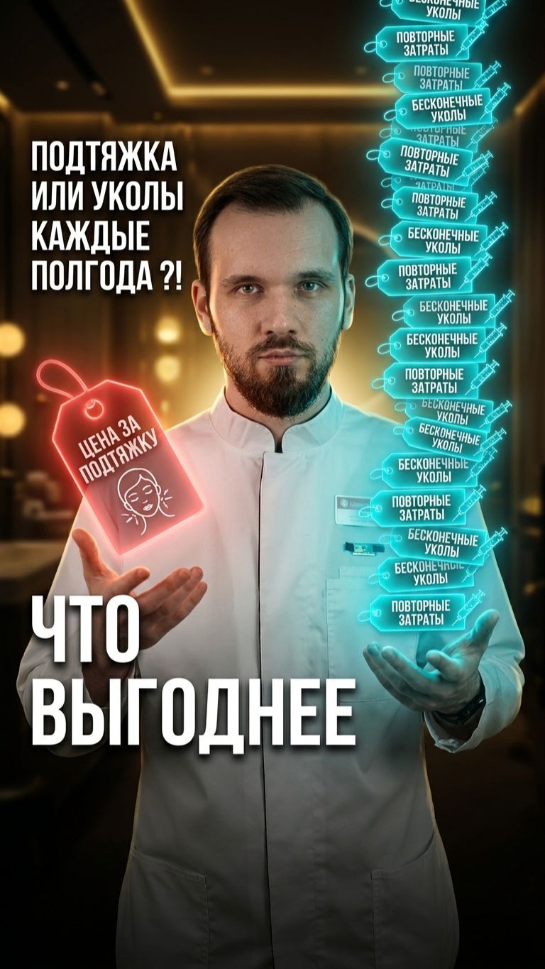 Уколы каждые полгода или одна подтяжка? 💉
