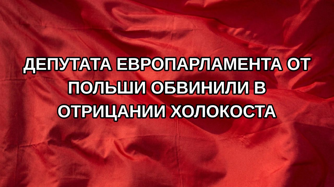 Депутата Европарламента от Польши обвинили в отрицании холокоста