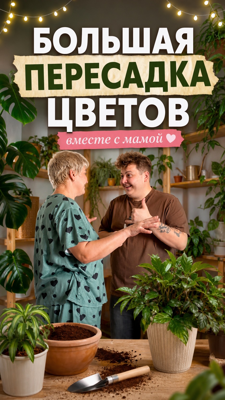 Большая пересадка цветов вместе с мамой ❤️
