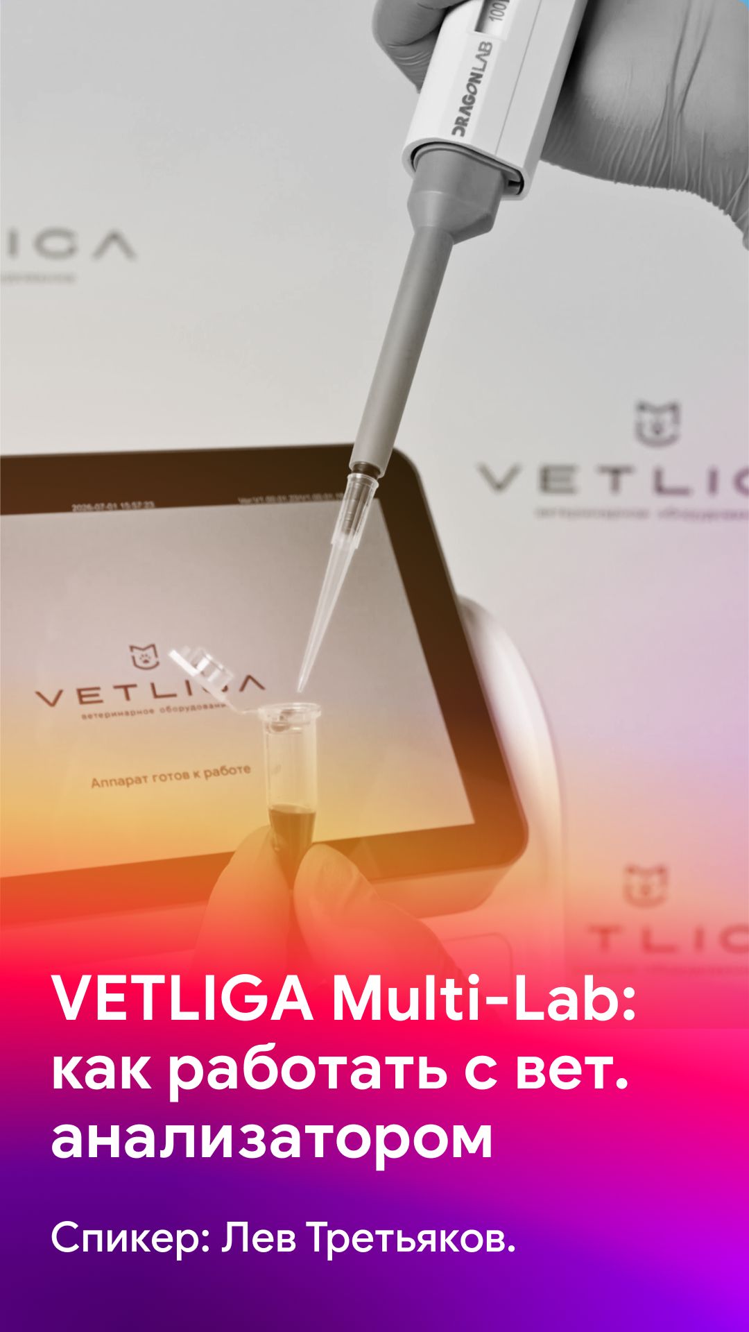 Как работать с анализатором VETLIGA Multi-Lab - видеоинструкция