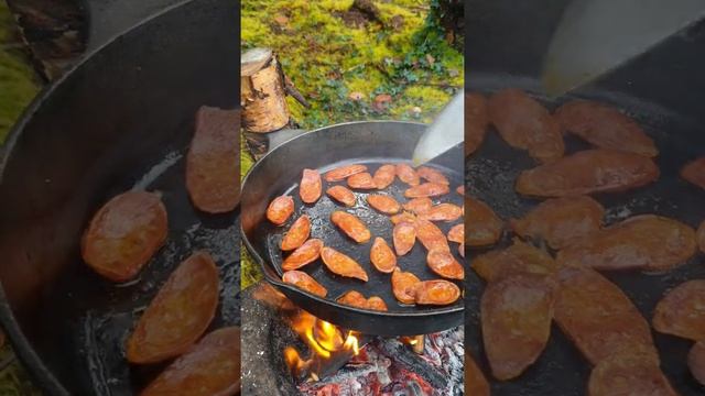 Необычная паэлья с колбасой чоризо ASMR